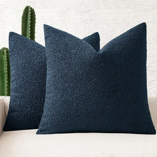 Vista 7 de MIULEE - Fundas de almohada decorativas para sofá lumbar de 16 x 16 pulgadas, color beige Set of 2 Textured Neutral Throw Pillow Covers, Accent