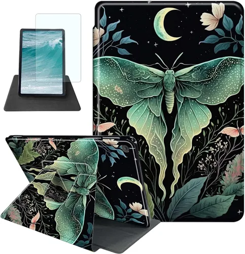 Vista 15 de Rossy Funda para tablet Kindle Fire HD 8 y Fire HD 8 Plus (12ª/10ª generación 2022/2020) + protector de pantalla giratorio de 360 grados, funda