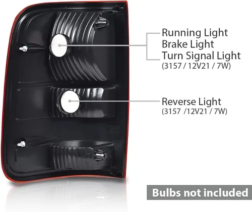 Vista 8 de G-PLUS Luces traseras sin bombillas compatibles con Ford F150 King Ranch, Lariat, XL 2004 2005 2006 luces traseras traseras faros traseros lente