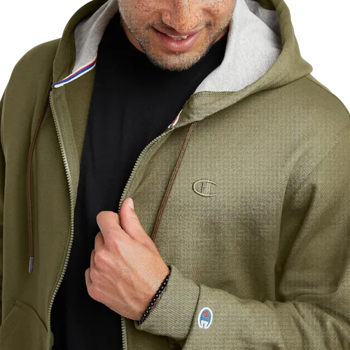 Vista 3 de Champion Sudadera con capucha y cremallera para hombre, cómoda sudadera con capucha para hombre (regular o grande y alto)