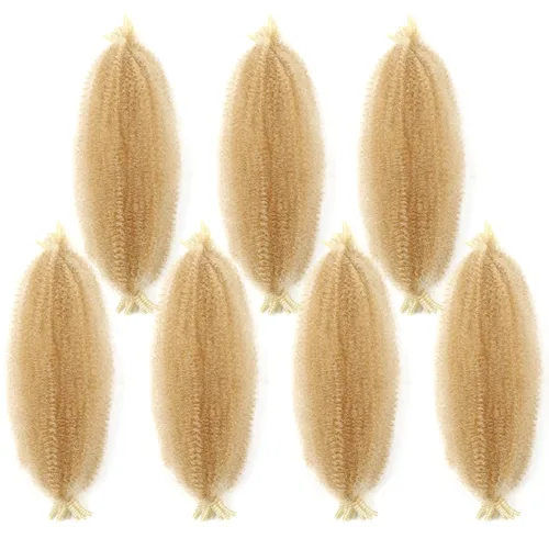 Vista 11 de Cabello afro trenzado elástico de 16 pulgadas, paquete de 3 marley twist para rastas falsas, trenzas rizadas de mariposa, cabello trenzado marley