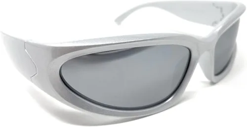 Vista 5 de Gafas de sol envolventes de moda urbana para mujeres y hombres, tonos ovalados de moda