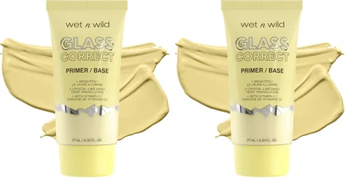 Vista 20 de wet n wild Prime Focus Glass Skin Correct Primer, acabado de cristal brillante, amarillo