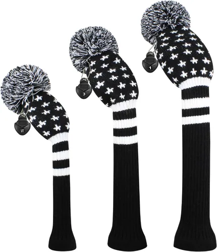 Vista 9 de Scott Edward Golf Headcovers for Woods Set of 3 Fits Well Driver(460cc) Fairway Wood and Hybrid(UT),Beautiful and Interesting Patterns