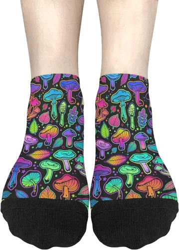 Vista 3 de devor Men Ankle Socks Low Cut Socks for Men's Short Sock Fashionable Mushrooms Funny Mushrooms Magic Mushrooms Plant Forest Sock