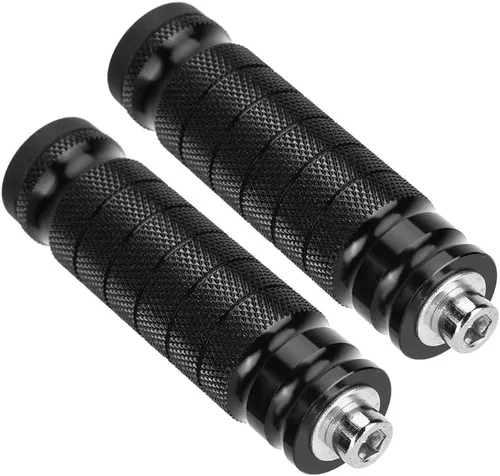Vista 9 de Aramox Reposapiés de la motocicleta, 2pcs CNC de la Motocicleta Reposapiés Trasero Universal M8 Antideslizante Reposapiés Pies Clavijas Pedales