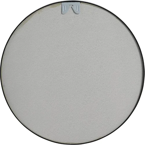 Vista 7 de Espejo de montaje en pared para baño, marco de metal negro, esquina redondeada, espejo de tocador de baño, espejo colgante decorativo, para sala
