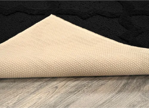 Vista 5 de Alfombra de Área Garland Rug Quatro Negra de 3' x 5' con Diseño de Enrejado Cut-Loop - Suave, Cómoda, Elegante y Económica en un Hermoso Color Negro