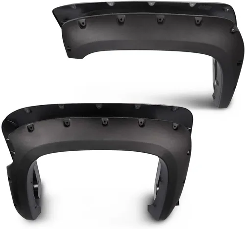 Vista 29 de CROSSDESIGN 4 guardabarros con canards delanteros compatibles con Chevy Camaro ZL1 2010-2015 MB estilo negro