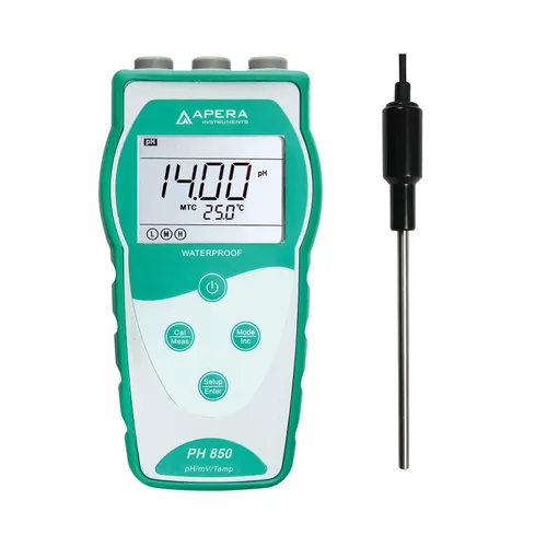Vista 9 de Apera Instruments Value Series PH850-MS Kit de medidor de pH portátil para muestras pequeñas y tubos de ensayo