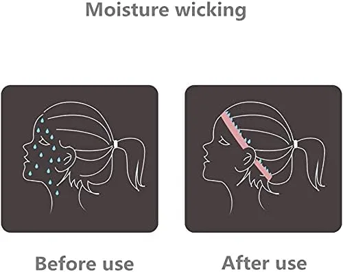 Vista 2 de Diademas de entrenamiento antideslizantes, diademas deportivas, bandas elásticas deportivas para el cabello, para deportes, viajes, interiores