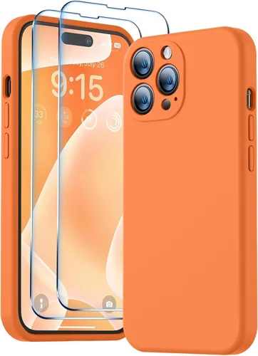 Vista 41 de BossKiss Funda compatible con iPhone 13 Pro, silicona de alta calidad mejorada [protección de cámara] [2 protectores de pantalla]
