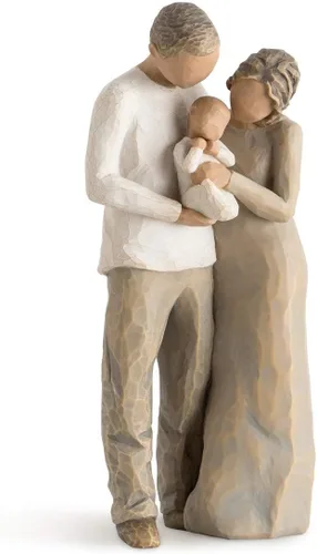 Vista 10 de Estatuilla Willow Tree de hermano y hermana (cabello y piel más oscura) Cast from a Susan Lordi Original Carving, Celebrates Close Bonds