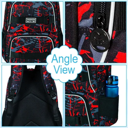 Vista 13 de Mochila para laptop, 16 pulgadas, bolsa escolar y bolsa de almuerzo, mochilas resistentes al agua para adolescentes, niñas, mujeres, estudiantes