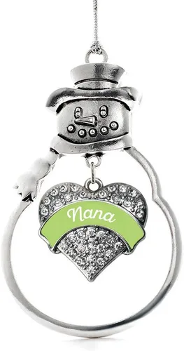 Vista 184 de Inspired Silver - Big Sis - Adorno de Navidad plateado - Adorno de árbol de Navidad con dije de corazón con circonita cúbica - Decoración colgante