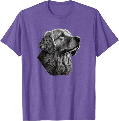 Vista 6 de Camiseta divertida Golden Retriever, Negro
