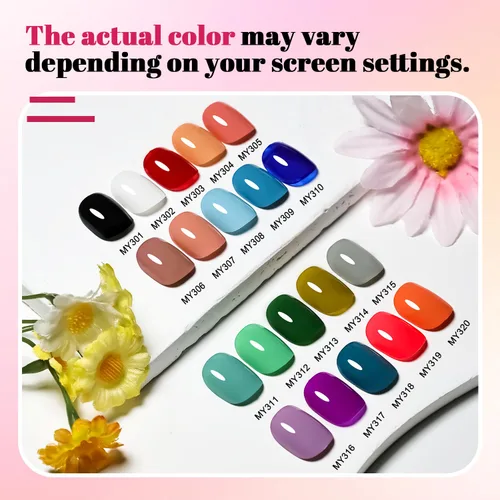 Vista 2 de OpenLive Juego de esmaltes de uñas de perfume de 20 colores, rojo, rosa, morado y verde, juego de esmaltes de uñas de secado rápido para mujeres