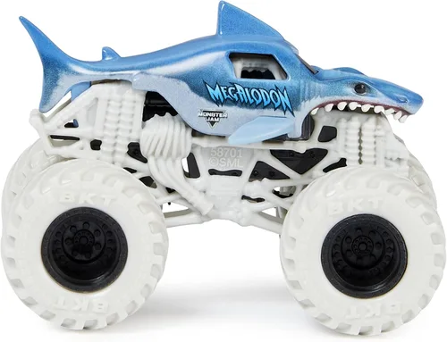 Vista 3 de Monster Jam Megalodon, White Bone Yard Series 26 (escala 1:64)
