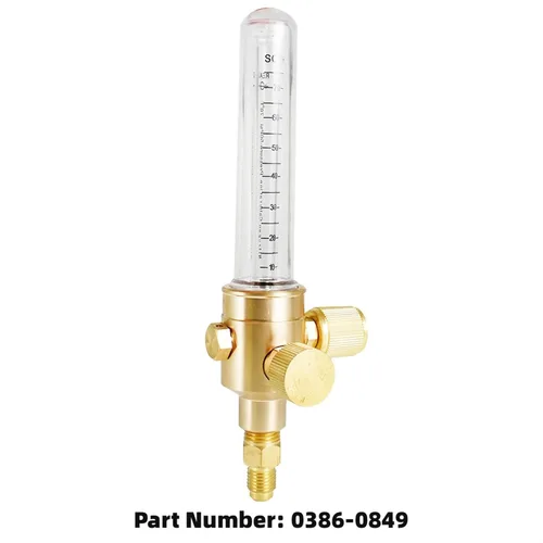 Vista 2 de Medidor de flujo de nitrógeno 50PSI 0-75CFH de entrada y salida SAE de 1/4", salida de flujo proporciona control de flujo de gas de precisión