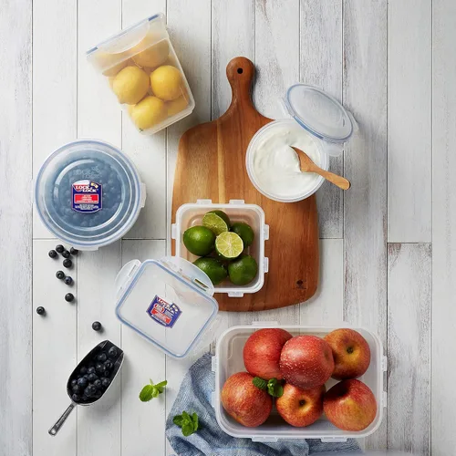 Vista 8 de LocknLock Easy Essentials - Tapas de almacenamiento de alimentos, recipientes herméticos, sin BPA, 22 piezas, transparente