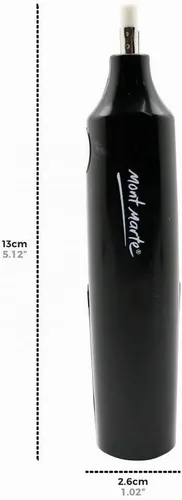 Vista 4 de Mont Marte Borrador eléctrico, incluye 30 recambios de borrador. Adecuado para usar con lápices de grafito y lápices de colores.