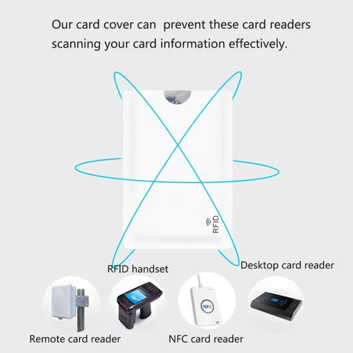 Vista 4 de fancyfree Fundas de bloqueo RFID, prevención de robo de identidad RFID, fundas para tarjetas de crédito RFID, fundas para tarjetas de diseño delgado