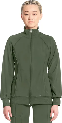 Vista 28 de Infinity by Cherokee 2391A - Chaquetas médicas con cremallera frontal para mujer, tela elástica en 4 direcciones
