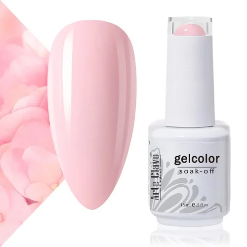 Vista 12 de Arte Clavo Pearlescent Nude Gel Nail Polish 15ml - HEMA Free Soak off UV LED Nail Gel for Manicure, DIY Nail Art, Home Salon Use 11029