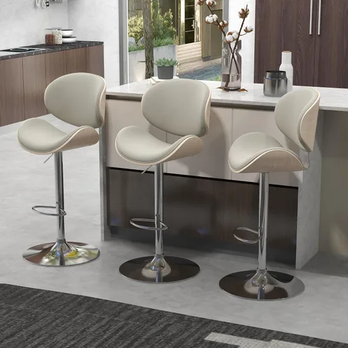 Vista 11 de civama Taburetes de bar 1 pieza para encimera de cocina, sillas de altura de barra ajustable, taburetes de bar giratorios modernos con asiento