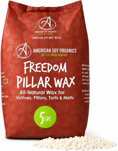 Vista 11 de American Soy Organics Freedom Pillar - Cuentas de cera de soja, cera