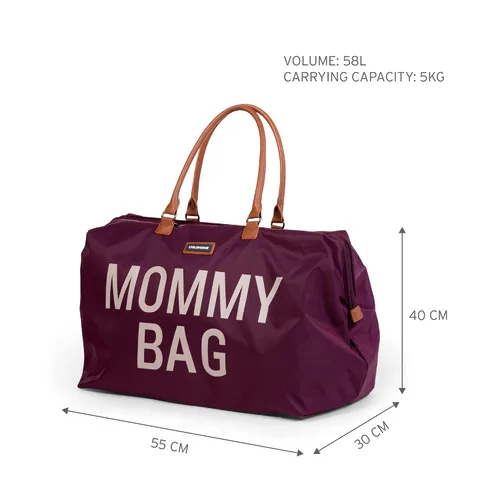 Vista 7 de Childhome Bolsa de pañales original para mamá, bolsa grande para viajes y hospital, imprescindible para el embarazo (berenjena)