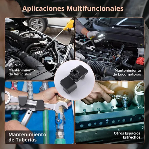 Vista 7 de Anblak Extensor de Llave para Barras de Disyuntor de 1/2 Pulgada de Unidad/21 mm de Unidad Hexagonal, Adaptador Universal de Extensión de Llave