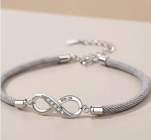 Vista 3 de VOYOMI Pulseras de promesa de cuerda para parejas, pulseras de amistad para dos, pulseras para mejores amigas, pulseras para parejas, regalos