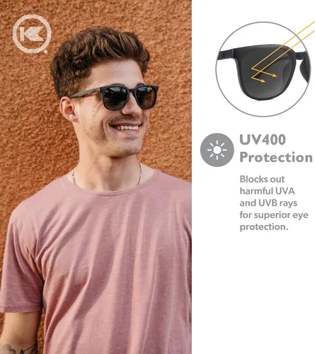 Vista 3 de Knockaround Paso Robles Polarized Square Sunglasses for Men & Women - Trendy Sunglasses - UV400 Protection