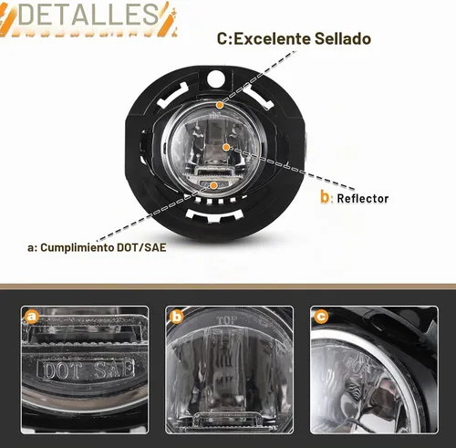 Vista 3 de Conjunto de luces antiniebla LED para Jeep Grand Cherokee 2014