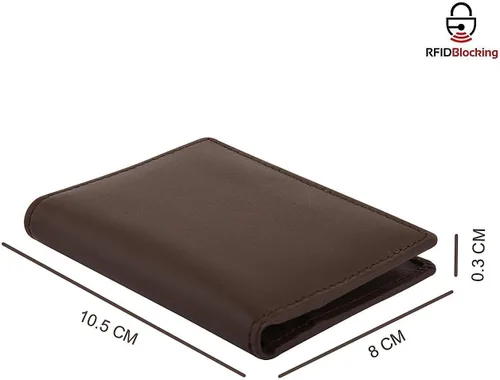 Vista 4 de Maison De Noah Cartera de cuero de napa con bloqueo RFID y solapa multiranura para hombre