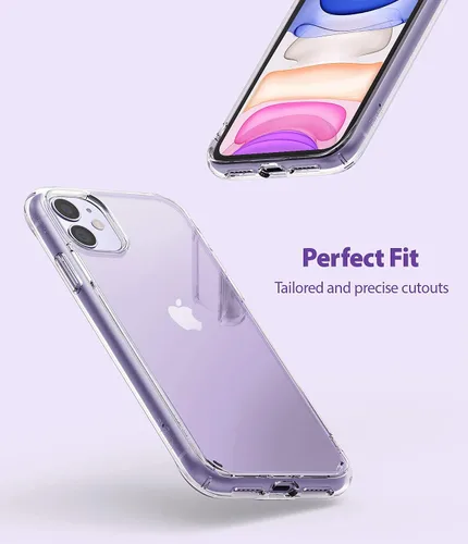 Vista 9 de Ringke Fusion para iPhone 11 Funda [Siempre Luce Elegante] Recubrimiento UV Resistente a Arañazos y Decoloración, Bolsillos de Aire a Prueba