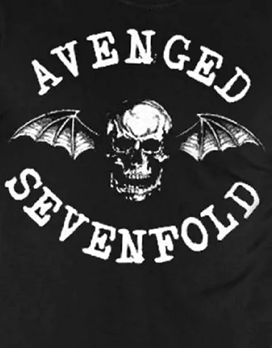 Vista 3 de Avenged Sevenfold A7X Deathbat Crest Logo New Official Mens T Shirt Apparel Black