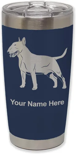 Vista 20 de LaserGram Vaso aislado al vacío de 20 onzas, perro Bull Terrier, grabado personalizado incluido (negro) Engraved Gift for Dog Lovers, Vacuum