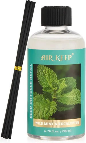 Vista 10 de Airkeep - Recarga de aceite para difusor de varillas/Brisa de abril/100ml