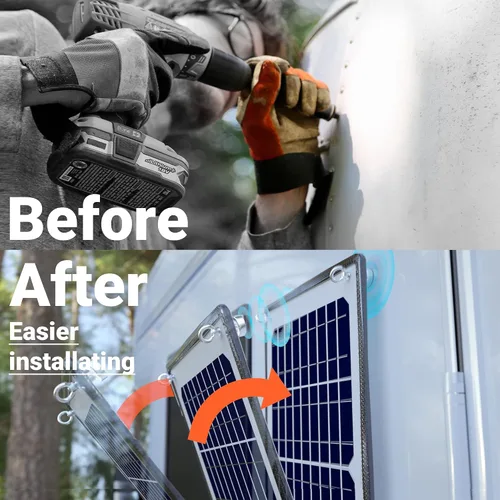 Vista 5 de POWOXI Cargador de Mantenimiento Solar Magnético de 10W 12V para Batería por Goteo, Controlador de Carga Inteligente MPPT Integrado, Cargador Solar
