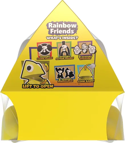 Vista 6 de Rainbow Friends – Paquete de coleccionista – Amarillo (caja de alcancía con 8 artículos, serie 1)