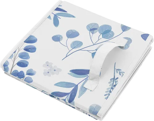 Vista 4 de Sweet Jojo Designs Cajas de almacenamiento plegables de tela con hojas florales, cajas organizadoras de juguetes para niños y bebés, juego de 2