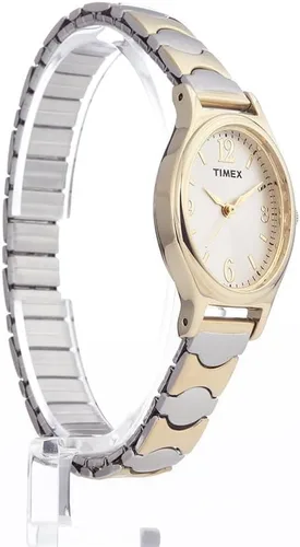 Vista 5 de Timex T26301 Kendall Circle Reloj de banda de expansión de acero inoxidable de dos tonos para mujer