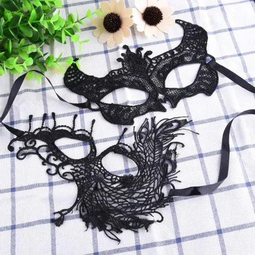 Vista 3 de SIQUK Máscaras venecianas de 42 piezas de máscaras de encaje para mujer