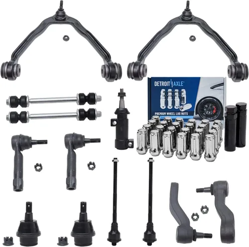 Vista 29 de Detroit Axle - Kit de suspensión frontal de 15 piezas para Jeep Grand Cherokee 99-04 1999 2000 2001 2002 2003 2004, brazos de control superior e