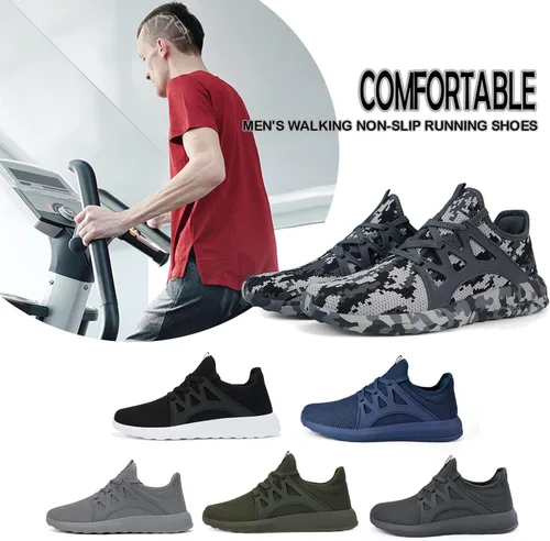 Vista 6 de MARSVOVO Zapatos deportivos ligeros para caminar y correr para hombre