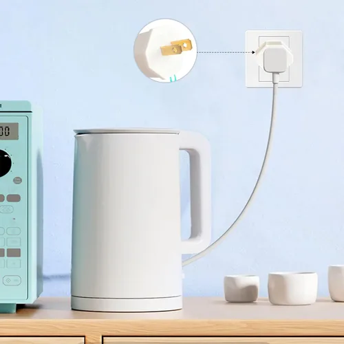 Vista 3 de Adaptador de toma de corriente a enchufe, enchufe E26, adaptador de enchufe de 3 clavijas, enchufe giratorio de 360° con interruptor