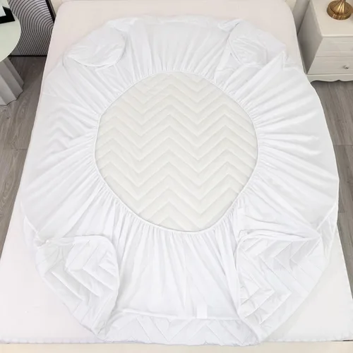 Vista 7 de Kingnex Protector de colchón acolchado impermeable para litera de RV de 30 x 75 para cama individual estrecha, estilo de sábana ajustada