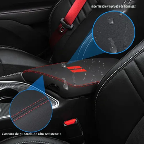 Vista 5 de para Dodge Challenger 2015-2023 Funda para Reposabrazos de Coche, Resistente al Agua, Fundas para Consola Central, Fundas de Protección contra